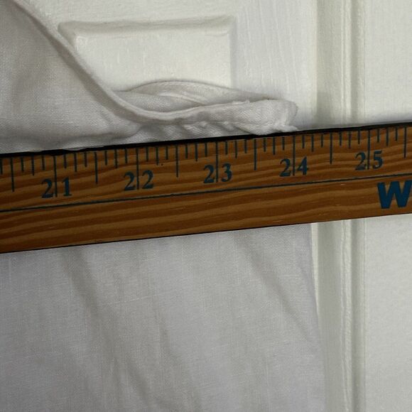 Preston And York 100% Linen Cowl Neck Blouse Size Large XL White Sleeveless - Picture 5 of 6